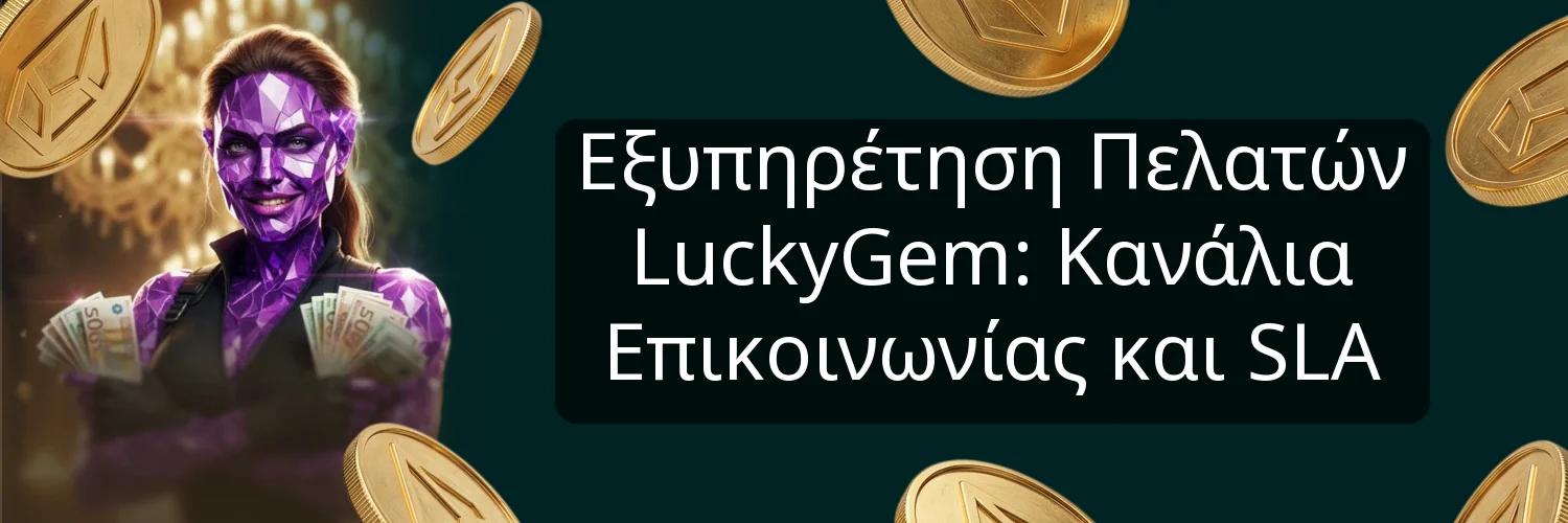 Εξυπηρέτηση Πελατών LuckyGem: Κανάλια Επικοινωνίας και SLA